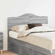Vidaxl Vzglavje z vzglavjem Siva Sonoma 135 cm Konstruiran les