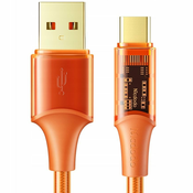 Mcdodo Telefonski kabel, zmogljiv, izjemno hiter, kabel USB-C, 100 W, 6A, 1,8 m, oranžni, Mcdodo CA-2093