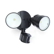 Lutec LED reflektor SHRIMP, senzor pokreta, mat crni, 12W, 5000K, IP54
