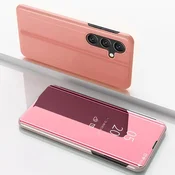 slomart Prozoren ovitek za Samsung Galaxy S24 FE ovitek z zavihkom - roza