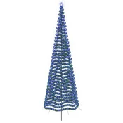 Vidaxl LED novoletna jelka iz tinsel traku s klinom EKENAS 500 cm