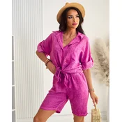 Resti Cotton and linen womens shirt set