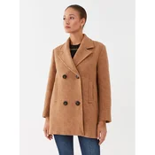 Pinko Volneni plašč 101875 Y82W Rjava Regular Fit