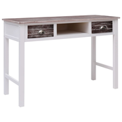 vidaXL Pisalna miza rjava 110x45x76 cm les