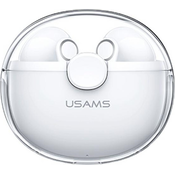 USAMS Earphones Bluetooth 5.1 TWS BU series white BHUBU01