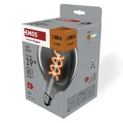 LED žarnica DECO SMOKED G125/E27/4,5 W (19 W)/180 lm/flame