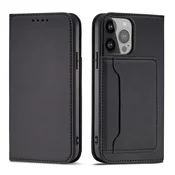 Hurtel Magnet Card ovitek za Samsung Galaxy S23+, denarnica, stojalo, črna