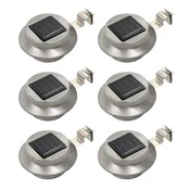Vidaxl Zunanje solarne svetilke LED 6 kosov okrogle 12 cm bele