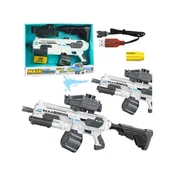 LEAN TOYS aku. električna avtomatska vodna puška M416 65cm USB 1350ml Space 24377