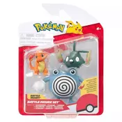 Pokémon: komplet 3 figuric - Charmander, Trubbish, Poliwhirl