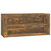 Vidaxl Regal za čevlje dimljen hrast 100x35x45 cm inženirski les