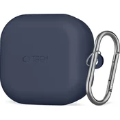 Maska TECH-PROTECT SILICONE HOOK SILIKONSKA ZAŠTITNA MASKA ZA SAMSUNG GALAXY BUDS 4 / 4 PRO, TAMNOPLAVA