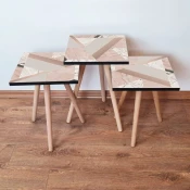 Hanah Home Set klub stocica 3Shp231, 3 komada, Bela