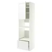METOD / MAXIMERA Visoki element za ugradne uredaje, bela Enköping/bela im. drveta, 60x60x220 cm