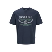 JACK & JONES Majica JORFREDERIKSBERG temno siva/zelena/bela