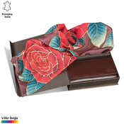 Princ Leather Ženski poklon set ešarpa i novcanik, Braon