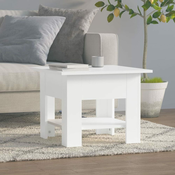 Stolic za kavu bijeli 55 x 55 x 42 cm od konstruiranog drva