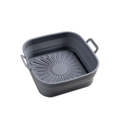INF Zložljiv kvadratni silikonski kalup Air Fryer 17,5 cm Grey, (21247963)