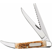 Case Cutlery Fishing Knife Amber Bone