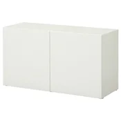 BESTA Spojene police i vrata, Laxviken bela, 120x42x64 cm