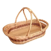 pladenj z ročajem srednji 44x30x27cm lakiran