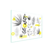 shumee Steklena zaščitna plošča za štedilnik 70x52 Leaf