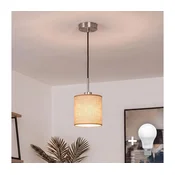 BRILAGI - LED luster na sajli NUBILA 1xE27/60W/230V precnik 14 cm crna/svetlo smeda
