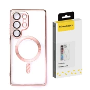 WOZINSKY Zaščitni etui za Samsung Galaxy S25 Electroplated Case z Magsafe - roza