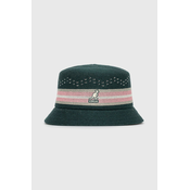 Klobuk s primesjo volne Kangol zelena barva