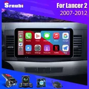 Srnubi 10.3” Android 11 Car Radio For Mitsubishi Lancer 2 2007-2012 Multimedia Player GPS Navigation QLED Screen 4G Carplay 2Din