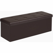Velika odlagalna klop, maks. nosilnost 300 kg, rjava 110 x 38 x 38 cm | SONGMICS