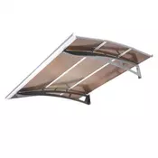 VEVOR Nadstrešek za vrata 120x100x14 cm rjav