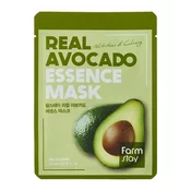 Farmstay Real Avocado Essence Mask - hranilna in pomirjujoča maska 1 kos/23 ml