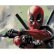 shumee Slikanje po številkah z okvirjem Slike za slikanje - Deadpool Marvel 50x40 cm