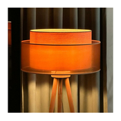 Duolla - Podna lampa WOOD BOHO 1xE27/15W/230V precnik 45 cm bakarna/braon/bež