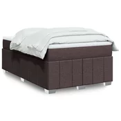 vidaXL vidaXL Box spring postelja z vzmetnico temno rjava 120x190 cm blago, (21304638)
