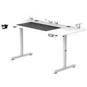 Gaming radni stol Ultradesk - Highlander XXL, 72-117 cm, bijeli