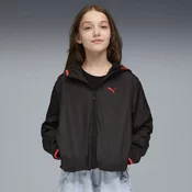 Puma Fleece Lined Windbreaker Jacket Youth, Black, Size 5-6Y, Clothing