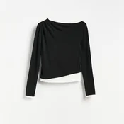 Reserved - Bluza s cipkastim završetkom