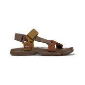 Camper za moške. K101048-004 Rjavi kraški sandali (40), Rjava, Ravna stran, Velcro, Priložnostno, Trajnostni