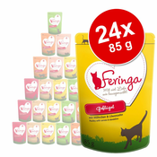 Varčno pakiranje Feringa v vrečki 24x85 g - Losos & puran z bučkami