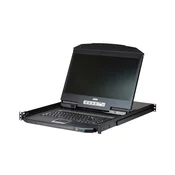 Aten CL3108NX-ATA-FG 8-Port PS/2-USB VGA Single Rail WideScreen LCD Stikalo KVM with French keyboard