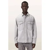 AllSaints srajca moška denim ALBIN