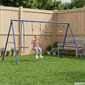 vidaXL Zunanji swing komplet večbarvno 330 x 185 x 185 cm Jeklo in PE