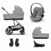 Cybex Voziček 4v1 4 v 1 Balios bundle M set stone grey
