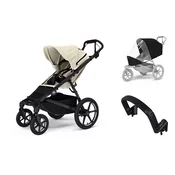 Mestni voziček Thule Urban Glide 4-wheel Soft beige + Varnostni ročaj + Zaščita pred dežjem