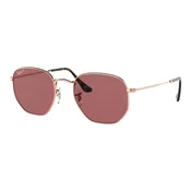 Ray-Ban Hexagonal RB3548N 9202AF Polarized M (51) Zlata/Vijolična