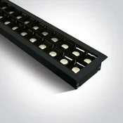 VGRADNA LED SVETILKA 96 kosov ŽARNICA UGR17 40W WW 1300mm 34d LINEARNA 230V ČRNA DM38150BR/B/W