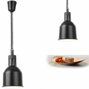 NEW Svetilka za segrevanje hrane - viseča cilindrično-konična črna Premer 175mm 250W - Hendi 273852