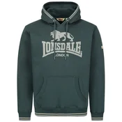 LONSDALE Majica Outwood temno zelena/off-bela